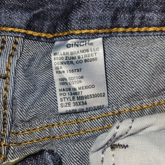 Cinch Men's Straight Jeans - Dark Blue - Picture 5 of 6